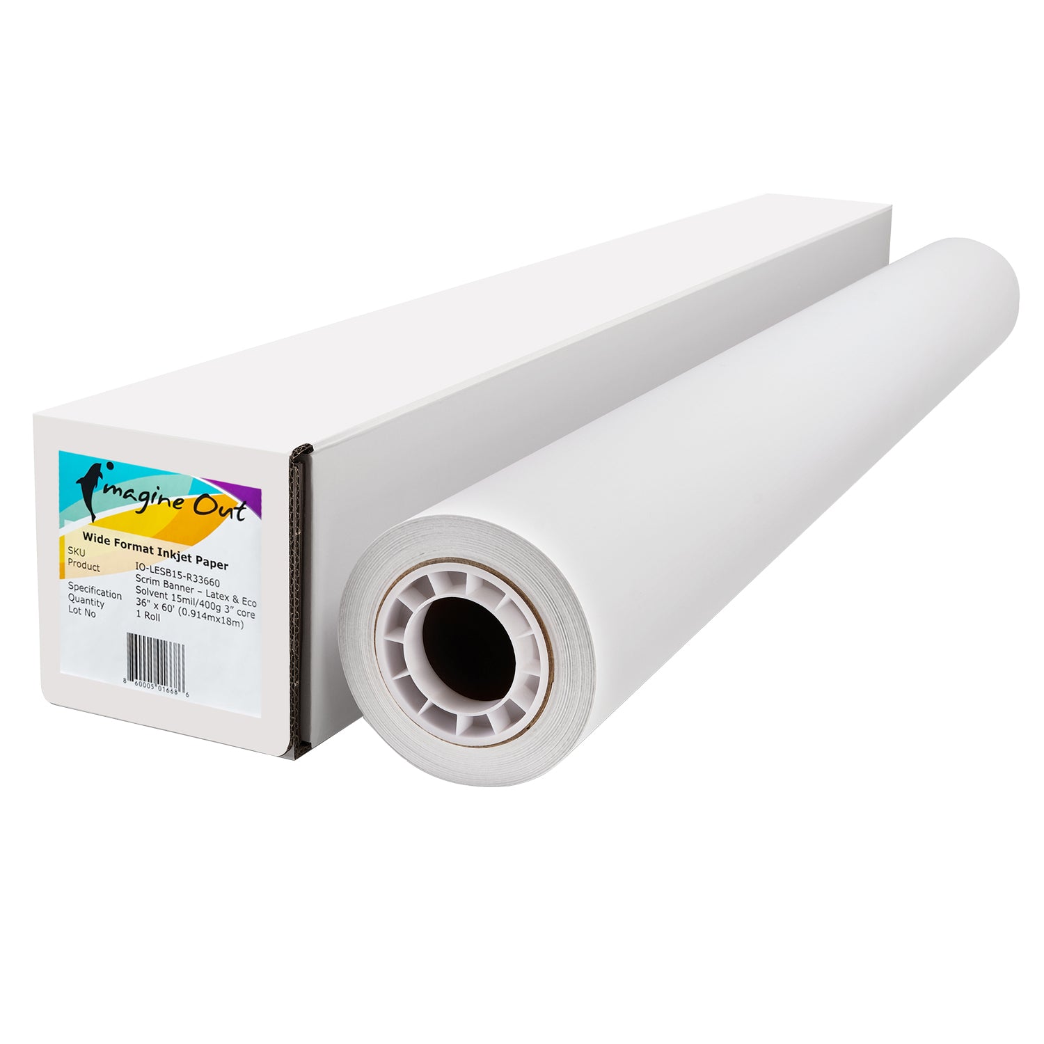 Scrim Banner 15mil - 36" x 60Ft 3" core for Latex - Eco Solvent