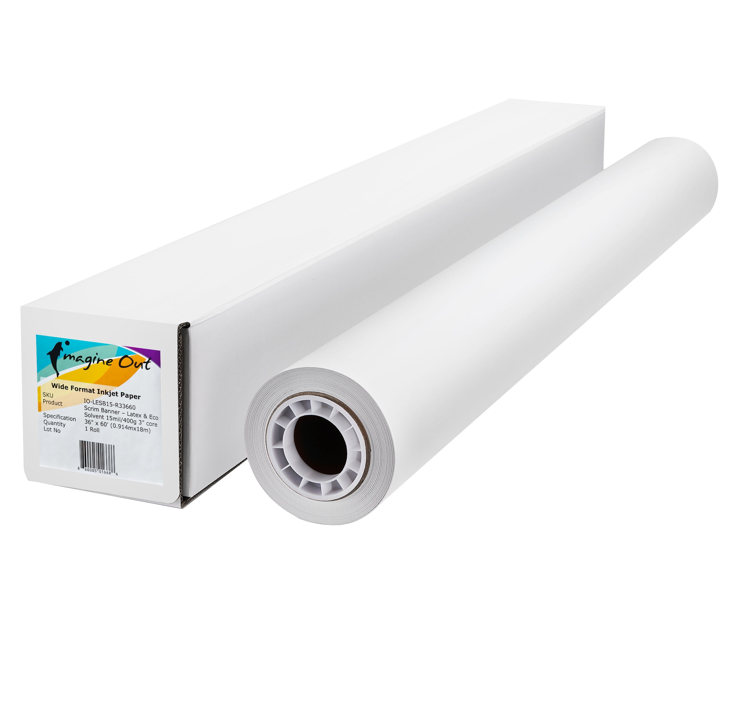 Scrim Banner 15mil - 36" x 60Ft 3" core for Latex - Eco Solvent