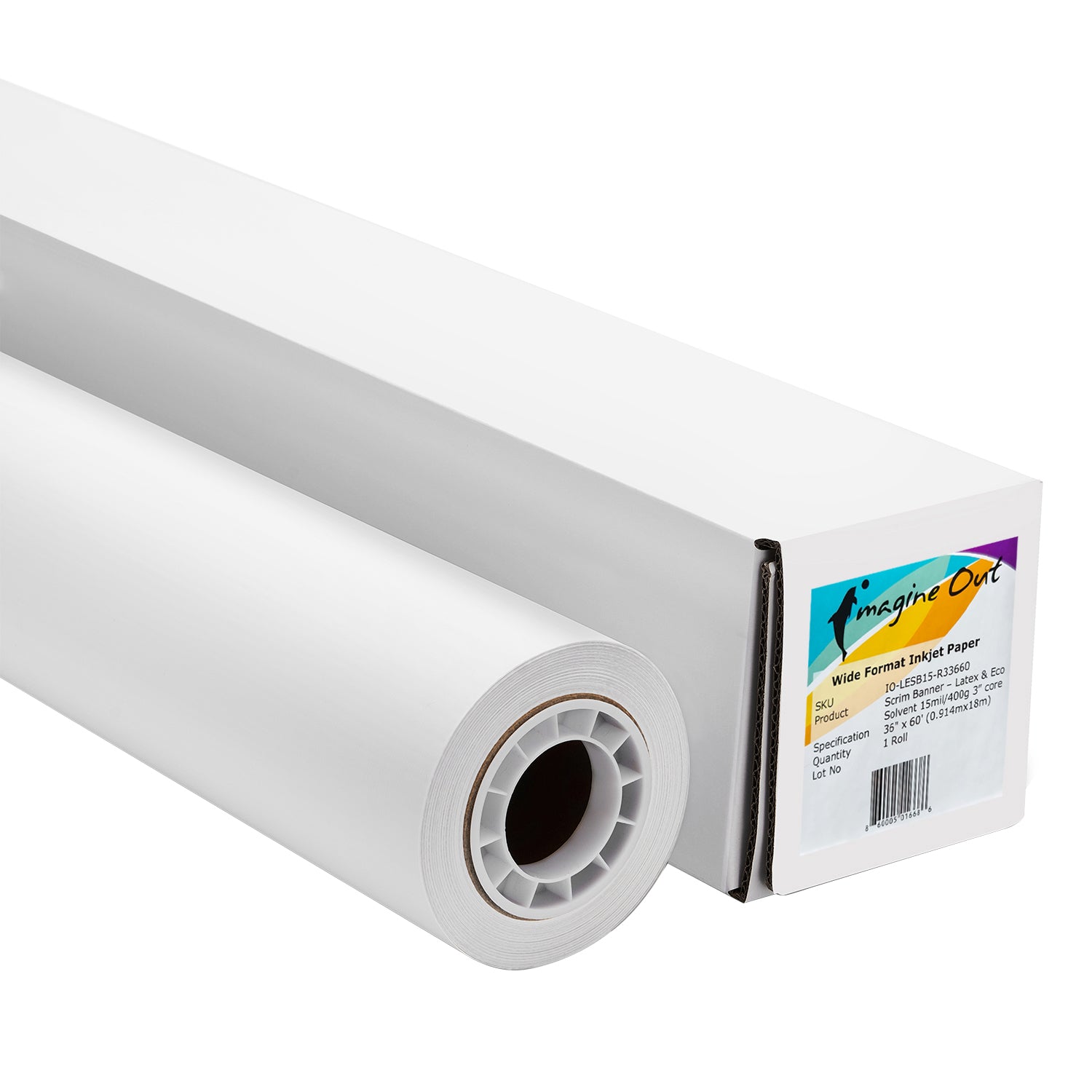 Scrim Banner 15mil - 36" x 60Ft 3" core for Latex - Eco Solvent