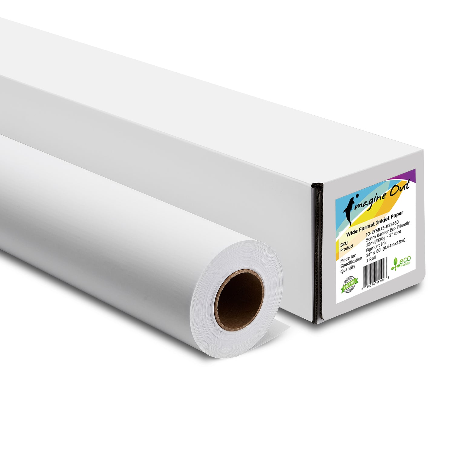 Scrim Banner Non PVC Recyclable 15mil - Pigment & Dye Ink - 2" Core