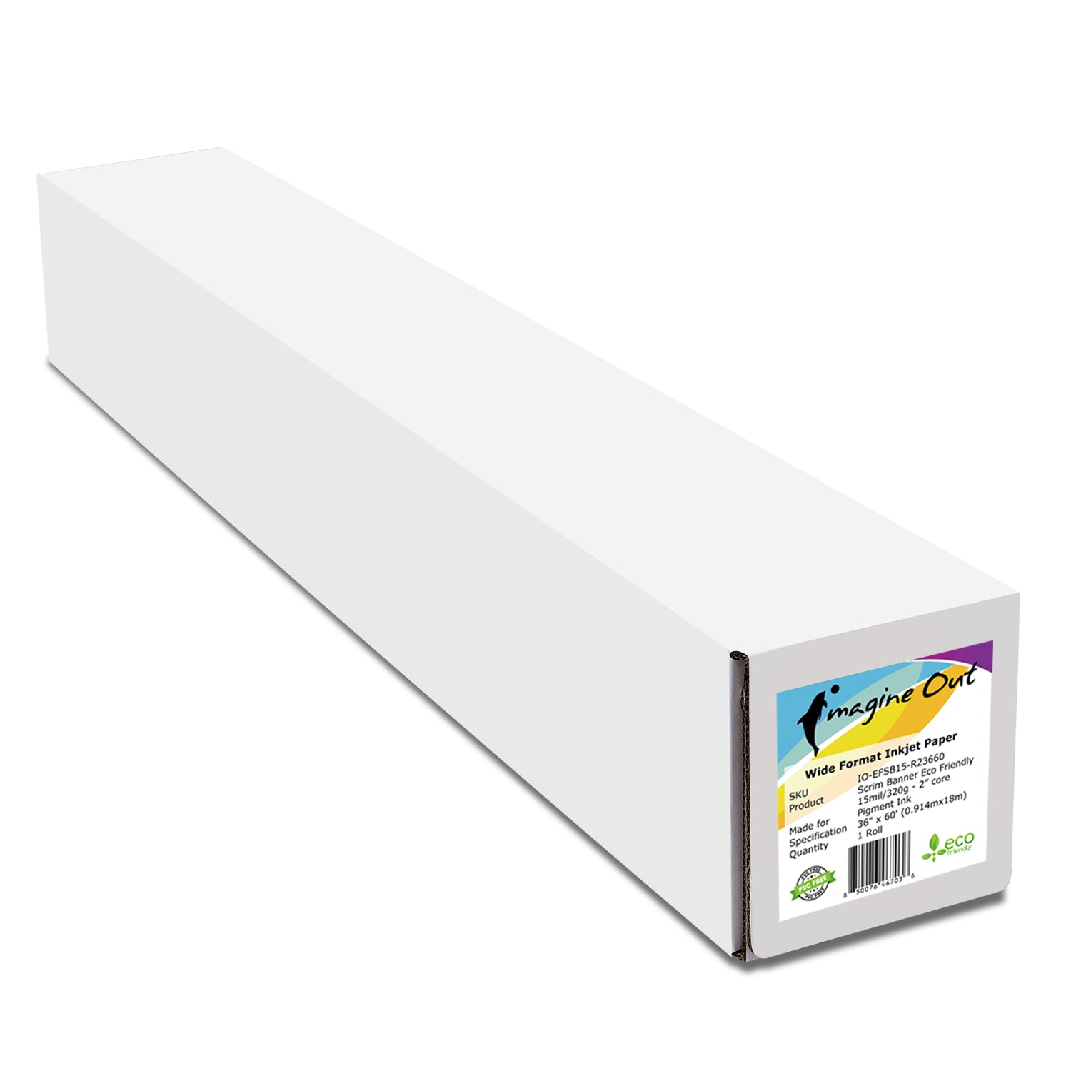Scrim Banner Non PVC Recyclable 15mil - Pigment & Dye Ink - 2" Core
