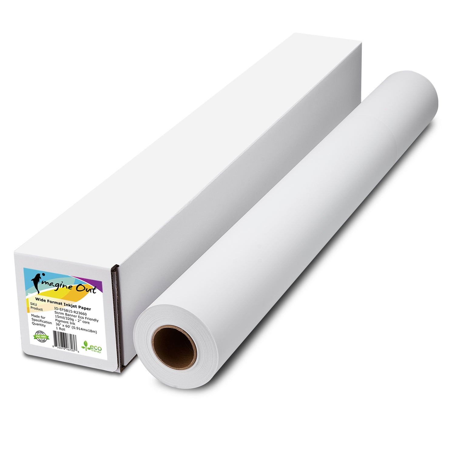 Scrim Banner Non PVC Recyclable 15mil - Pigment & Dye Ink - 2" Core