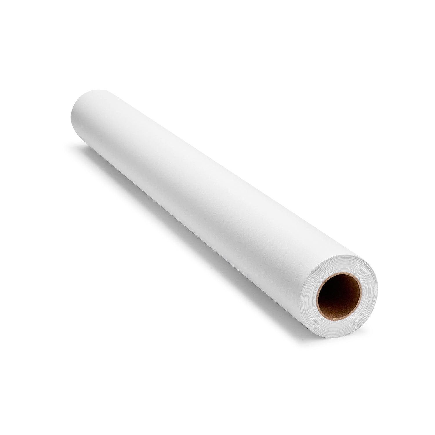Roll of white paper on a white background
