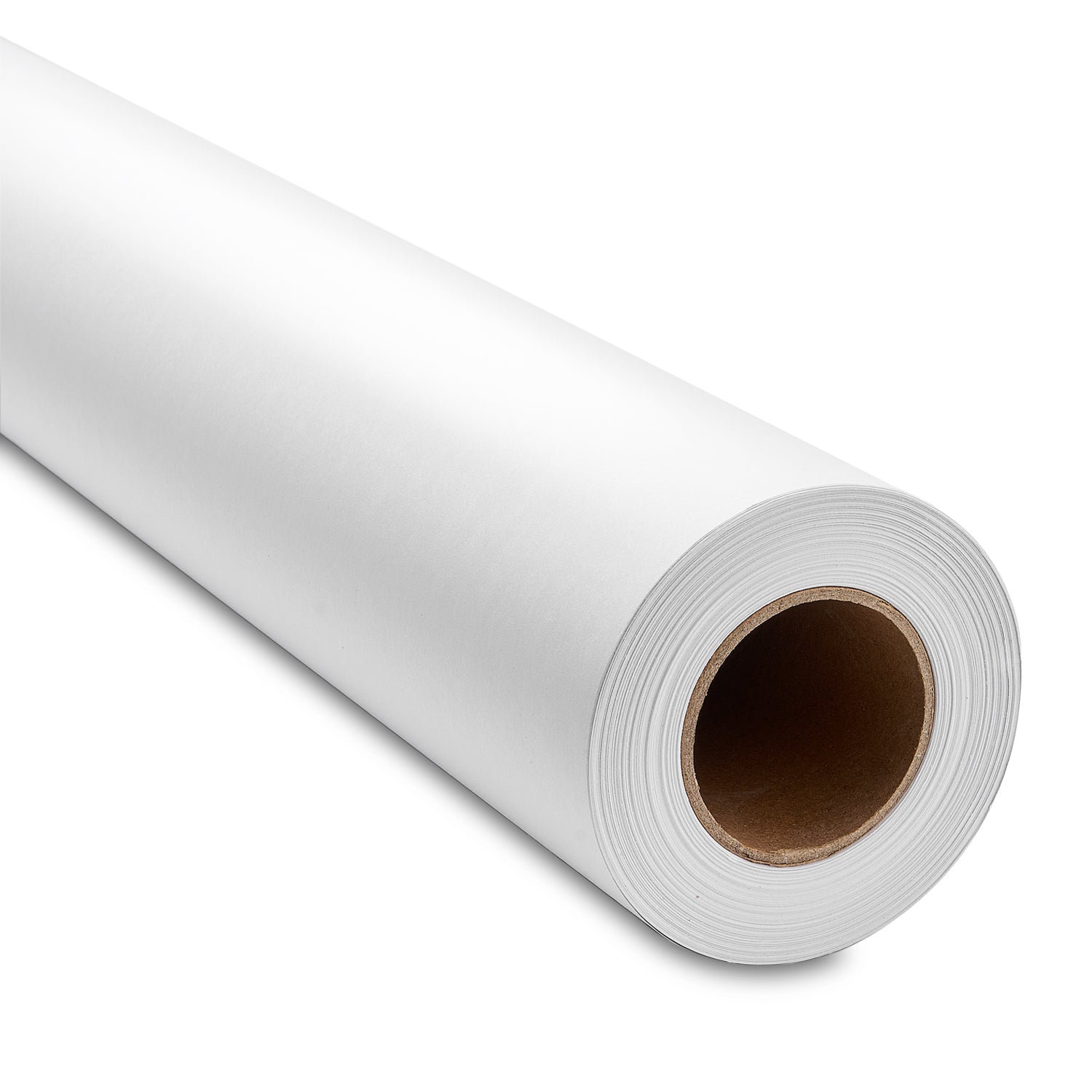 Roll of white paper on a white background