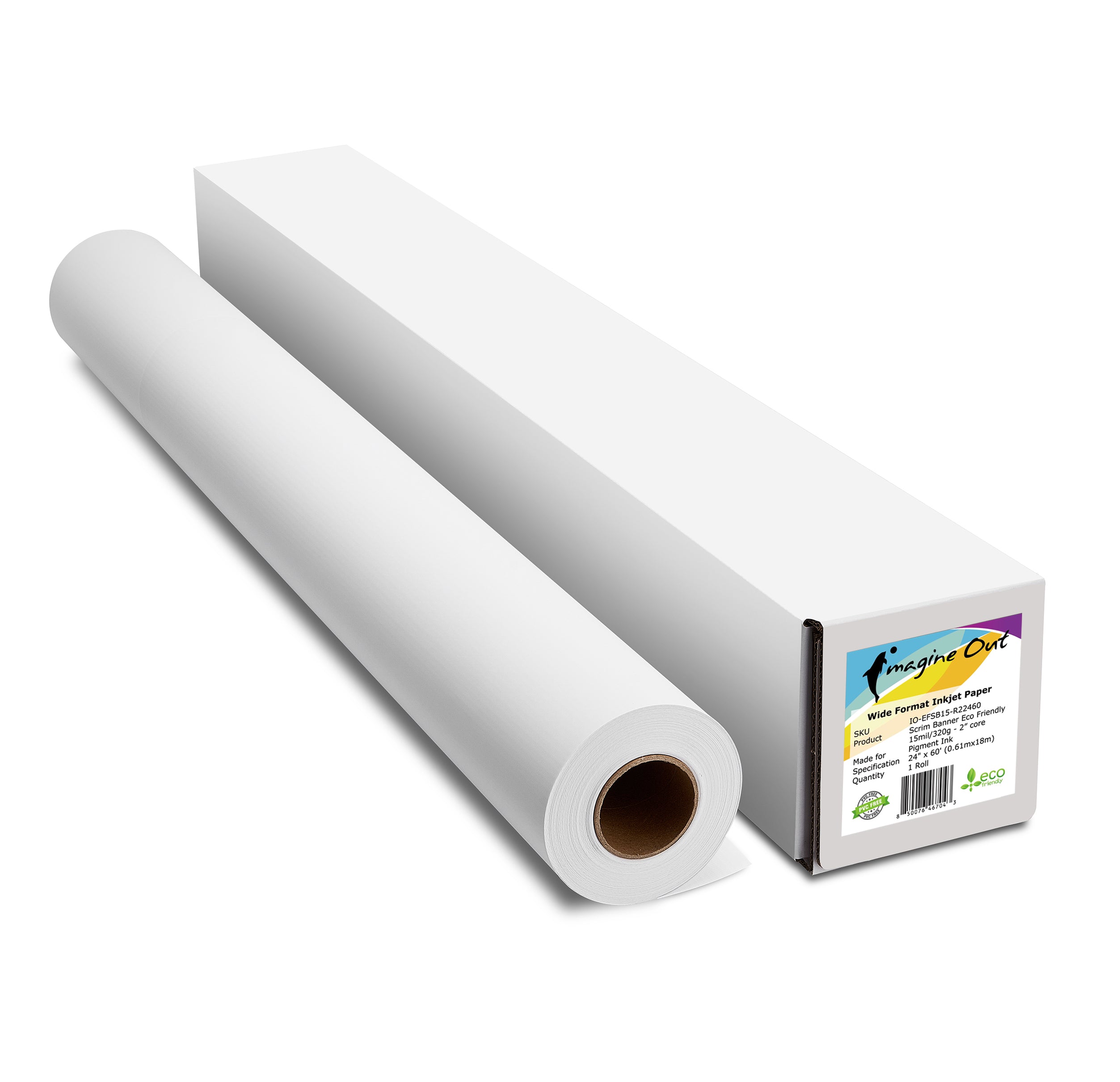Scrim Banner Non PVC Recyclable 15mil - Pigment & Dye Ink - 2" Core