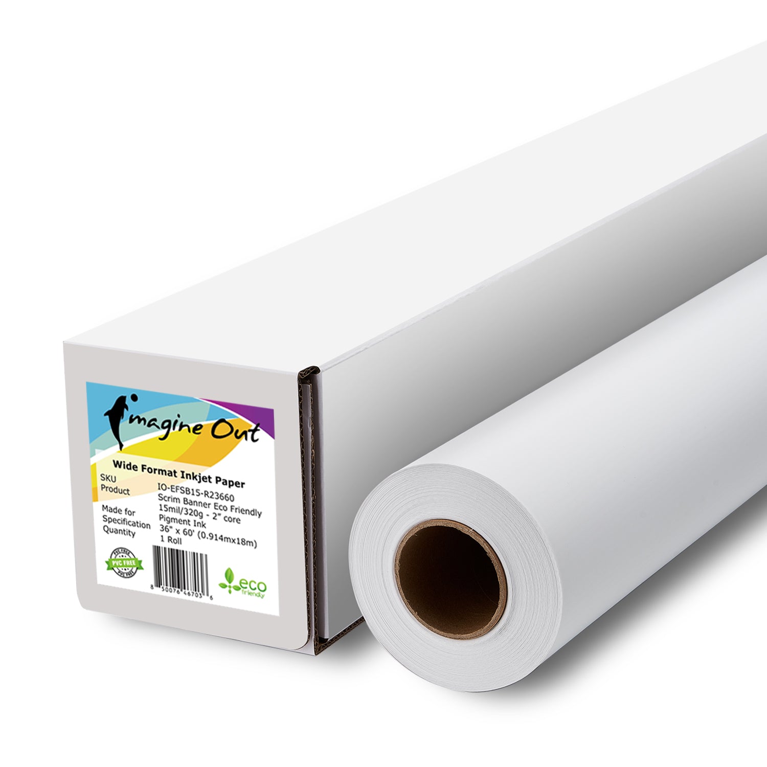 Scrim Banner Non PVC Recyclable 15mil - Pigment & Dye Ink - 2" Core